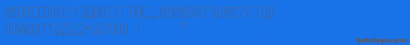 EspyFont Font – Brown Fonts on Blue Background