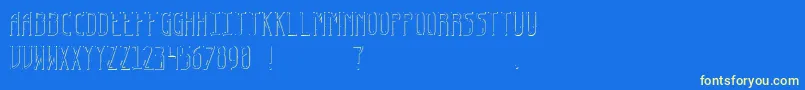 Fonte EspyFont – fontes amarelas em um fundo azul