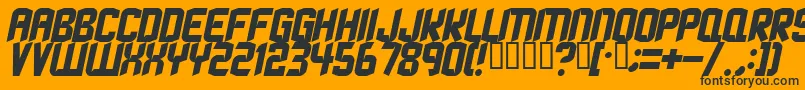 Strangephenomena ffy Font – Black Fonts on Orange Background