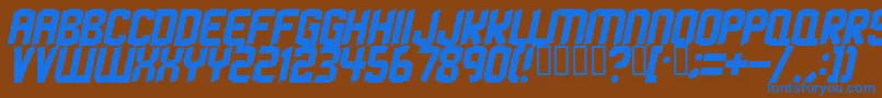 Strangephenomena ffy Font – Blue Fonts on Brown Background