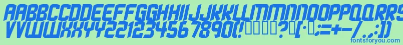 Strangephenomena ffy Font – Blue Fonts on Green Background