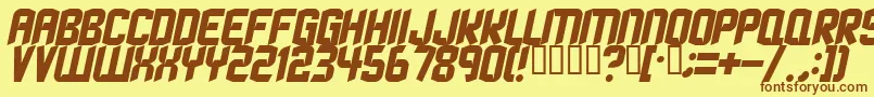 Strangephenomena ffy Font – Brown Fonts on Yellow Background