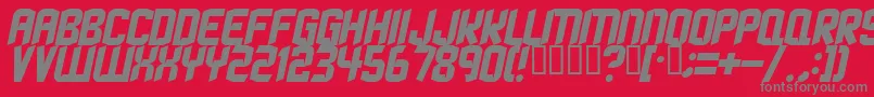 Strangephenomena ffy Font – Gray Fonts on Red Background