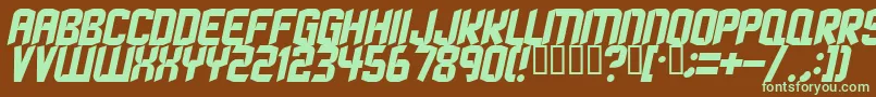 Strangephenomena ffy Font – Green Fonts on Brown Background