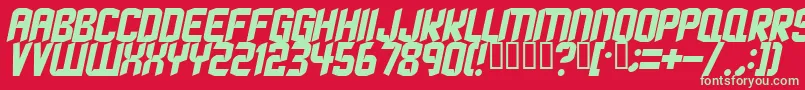 Strangephenomena ffy Font – Green Fonts on Red Background