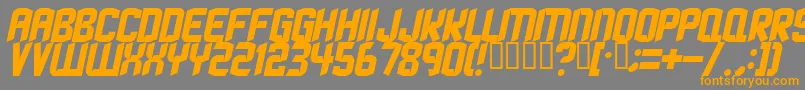 Strangephenomena ffy Font – Orange Fonts on Gray Background