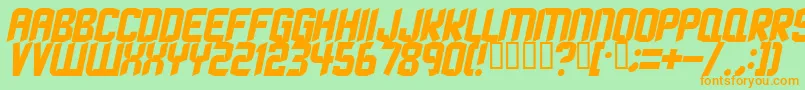 Strangephenomena ffy Font – Orange Fonts on Green Background