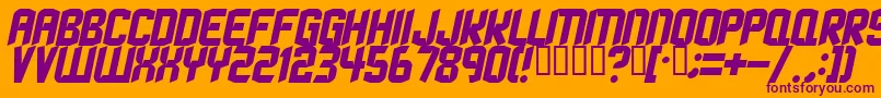 Strangephenomena ffy Font – Purple Fonts on Orange Background