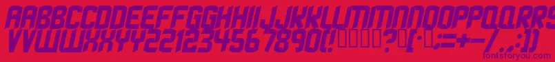 Strangephenomena ffy Font – Purple Fonts on Red Background