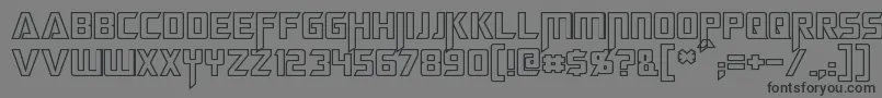 MegatronHollow Font – Black Fonts on Gray Background