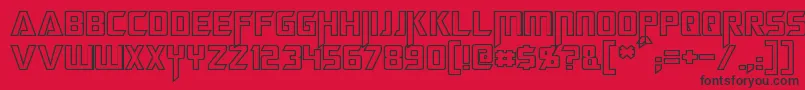 MegatronHollow Font – Black Fonts on Red Background