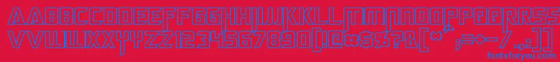 MegatronHollow Font – Blue Fonts on Red Background