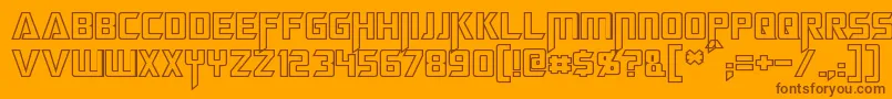 MegatronHollow Font – Brown Fonts on Orange Background