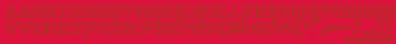 MegatronHollow Font – Brown Fonts on Red Background