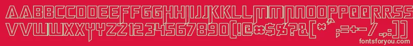 MegatronHollow Font – Green Fonts on Red Background