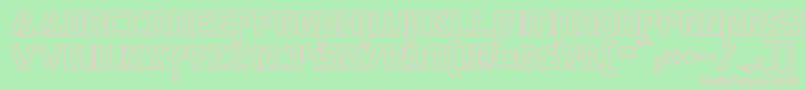 MegatronHollow Font – Pink Fonts on Green Background