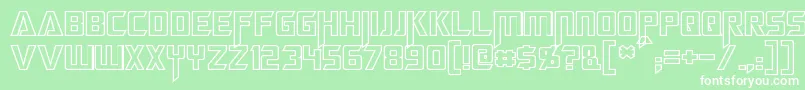MegatronHollow Font – White Fonts on Green Background