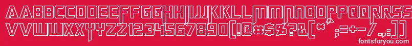 MegatronHollow Font – White Fonts on Red Background