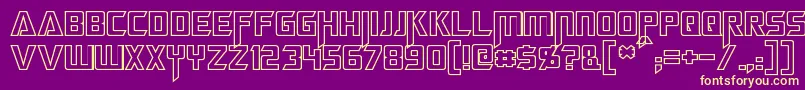 MegatronHollow Font – Yellow Fonts on Purple Background