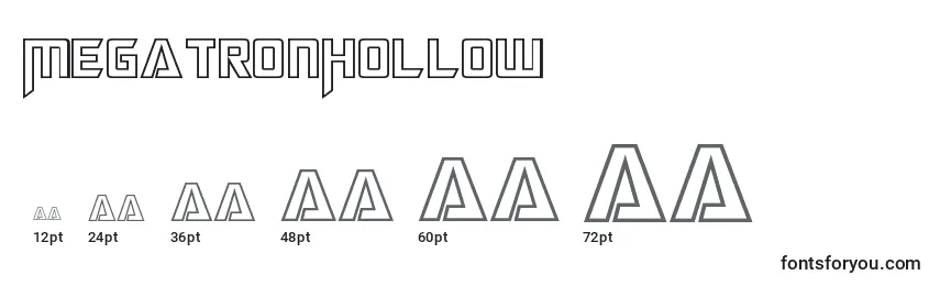MegatronHollow Font Sizes