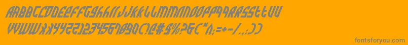 ZoneRiderItalic Font – Gray Fonts on Orange Background