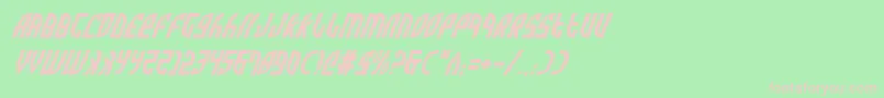 Lisätietoja ZoneRiderItalic-fontista ZoneRiderItalic-fontti – vaaleanpunaiset fontit vihreällä taustalla