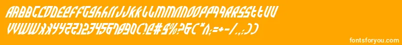 ZoneRiderItalic Font – White Fonts on Orange Background