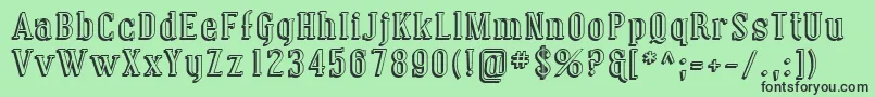 Sfcovingtonshadow Font – Black Fonts on Green Background