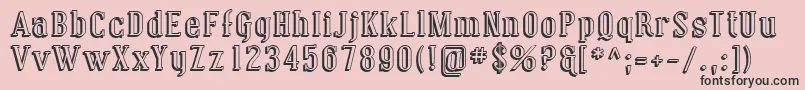 フォントSfcovingtonshadow – ピンクの背景に黒い文字