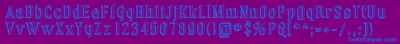 Шрифт Sfcovingtonshadow – синие шрифты на фиолетовом фоне