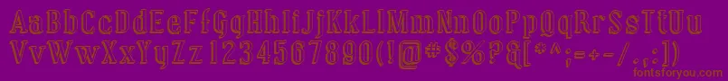 Шрифт Sfcovingtonshadow – коричневые шрифты на фиолетовом фоне