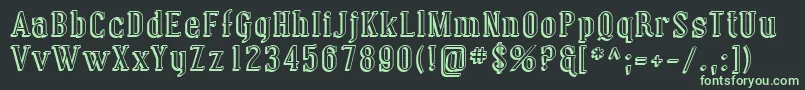 Sfcovingtonshadow Font – Green Fonts on Black Background