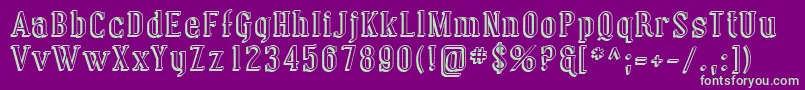 Sfcovingtonshadow Font – Green Fonts on Purple Background