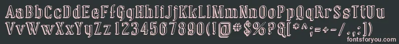 Шрифт Sfcovingtonshadow – розовые шрифты на чёрном фоне
