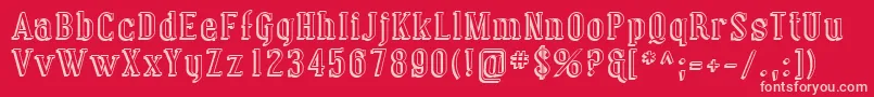 Sfcovingtonshadow Font – Pink Fonts on Red Background
