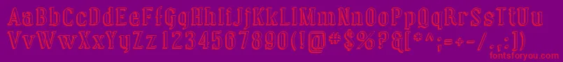 Sfcovingtonshadow Font – Red Fonts on Purple Background