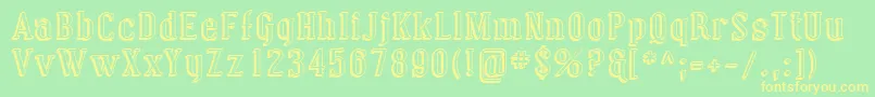 Sfcovingtonshadow Font – Yellow Fonts on Green Background