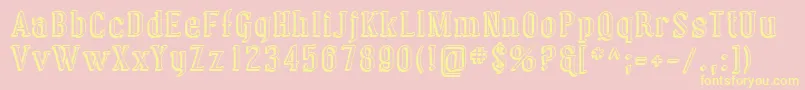 Sfcovingtonshadow Font – Yellow Fonts on Pink Background