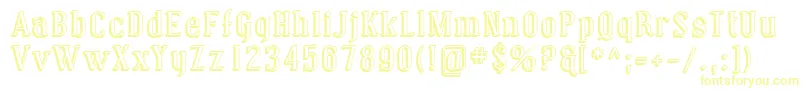 Sfcovingtonshadow Font – Yellow Fonts on White Background