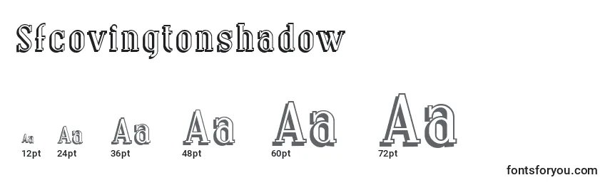 Размеры шрифта Sfcovingtonshadow