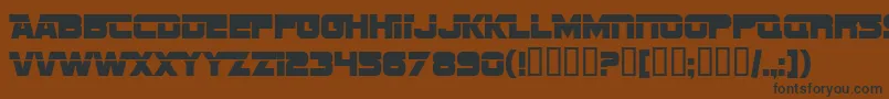 SfSportsNightAltupright Font – Black Fonts on Brown Background