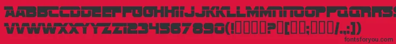 SfSportsNightAltupright Font – Black Fonts on Red Background