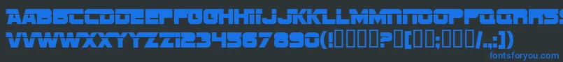 SfSportsNightAltupright Font – Blue Fonts on Black Background