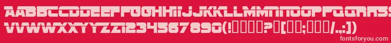 SfSportsNightAltupright Font – Pink Fonts on Red Background