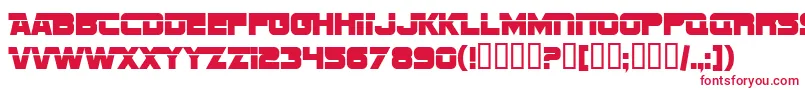 SfSportsNightAltupright Font – Red Fonts on White Background