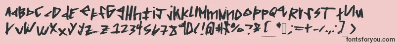 Squaredoff Font – Black Fonts on Pink Background