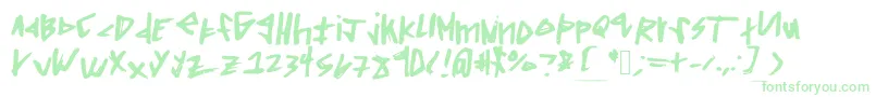 Squaredoff Font – Green Fonts on White Background
