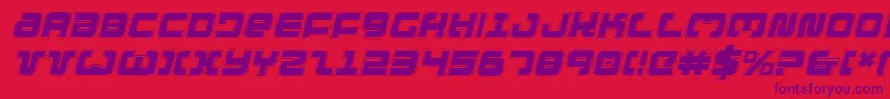 Шрифт ExedoreCollegeItalic – фиолетовые шрифты на красном фоне