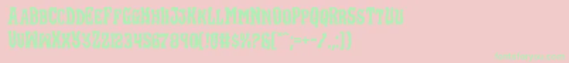Fonte Blackgunkexpand – fontes verdes em um fundo rosa