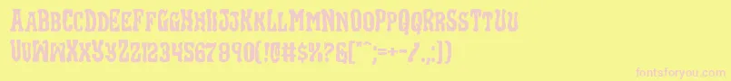 Blackgunkexpand Font – Pink Fonts on Yellow Background